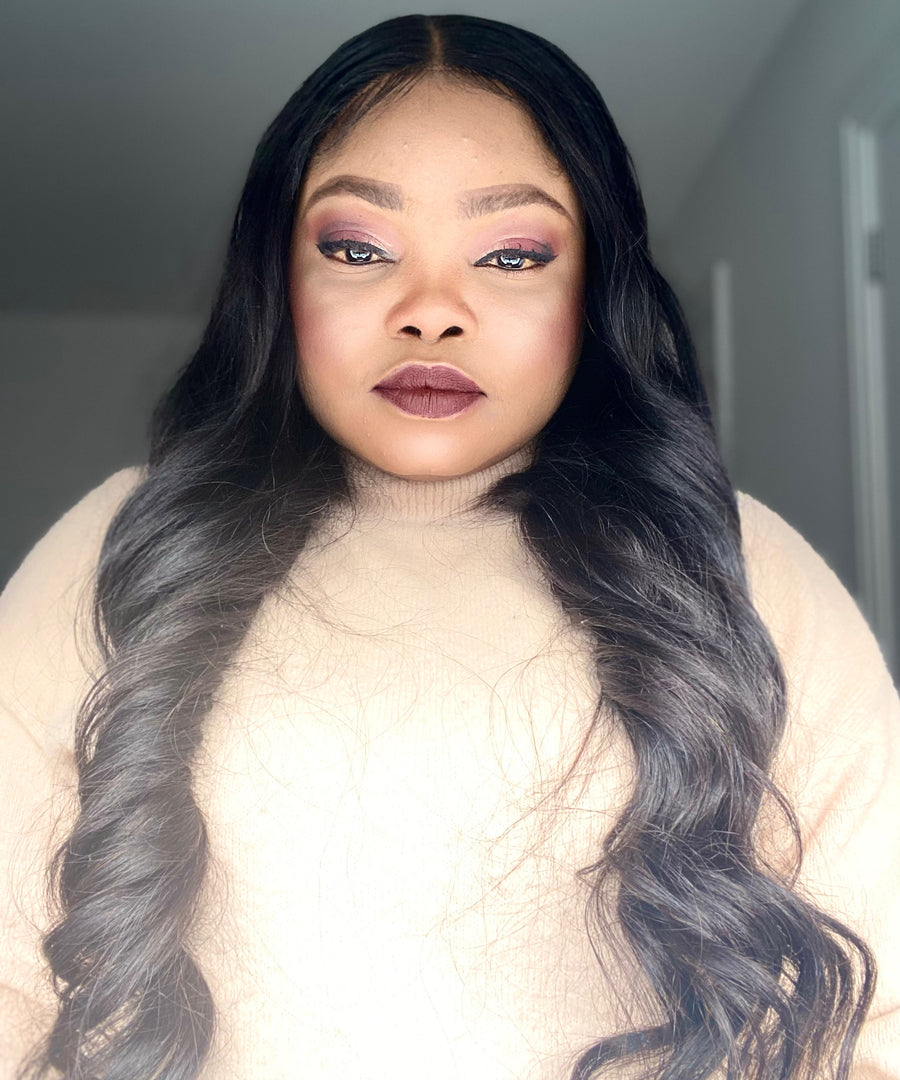 MLH Luxe wavy human-hair wig